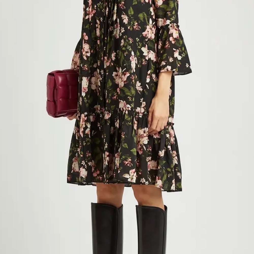 Erdem Winford Floral-Print Silk Dress